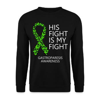 Mois du ruban de gastroparésie Son combat est mon combat - Sweat-shirt Unisexe - noir - Devant - Alina (178cm) & Michal (187cm)