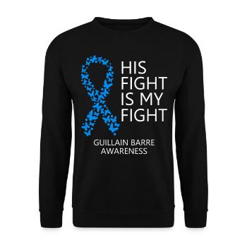 Guillain Barre Ribbon Month His Fight is my Fight - Unisex Sweatshirt - black - Front - Alina (178cm) & Michal (187cm)