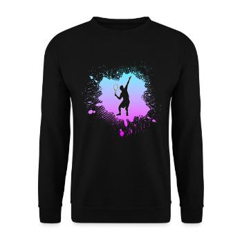 Tennis - Unisex Pullover - Schwarz - Vorne - Alina (178cm) & Michal (187cm)