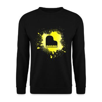Klavier - Unisex Pullover - Schwarz - Vorne - Alina (178cm) & Michal (187cm)