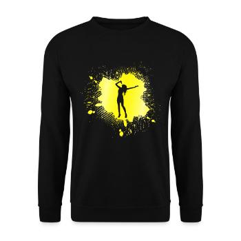 Sing - Unisex Sweatshirt - black - Front - Alina (178cm) & Michal (187cm)
