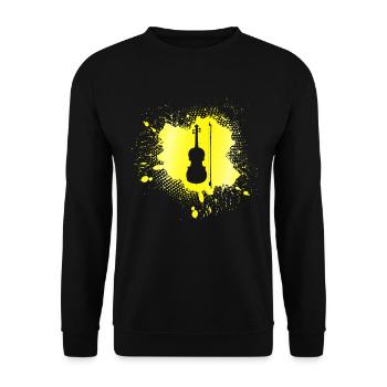 Geige - Unisex Pullover - Schwarz - Vorne - Alina (178cm) & Michal (187cm)