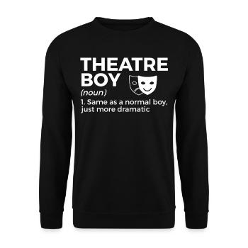 Theater Schauspieler - Unisex Pullover - Schwarz - Vorne - Alina (178cm) & Michal (187cm)