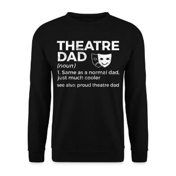 Theater Schauspieler - Unisex Pullover - Schwarz - Vorne - Alina (178cm) & Michal (187cm)