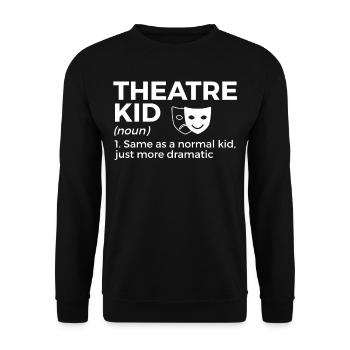 Theater Schauspieler - Unisex Pullover - Schwarz - Vorne - Alina (178cm) & Michal (187cm)