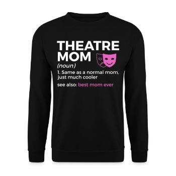 Theater Schauspieler - Unisex Pullover - Schwarz - Vorne - Alina (178cm) & Michal (187cm)