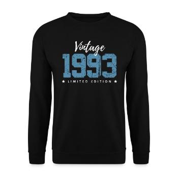 30 ans né en 1993 rétro 30e anniversaire - Sweat-shirt Unisexe - noir - Devant - Alina (178cm) & Michal (187cm)