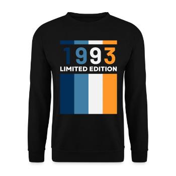 30 ans né en 1993 rétro 30e anniversaire - Sweat-shirt Unisexe - noir - Devant - Alina (178cm) & Michal (187cm)