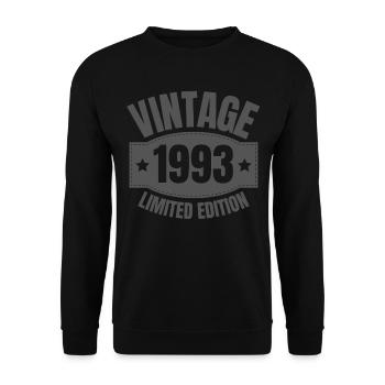 30 ans né en 1993 rétro 30e anniversaire - Sweat-shirt Unisexe - noir - Devant - Alina (178cm) & Michal (187cm)