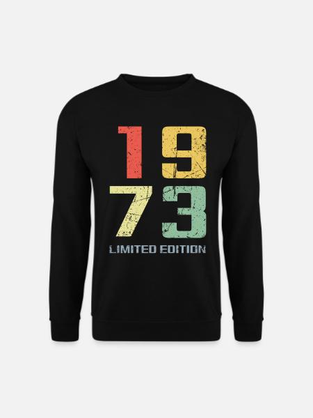 50 Jahre Jahrgang 1973 Retro 50. Geburtstag - Unisex Pullover - Schwarz