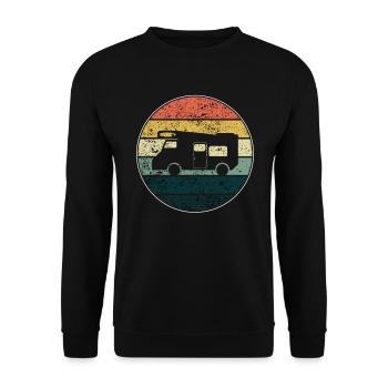 Motorhome - Unisex Sweatshirt - black - Front - Alina (178cm) & Michal (187cm)