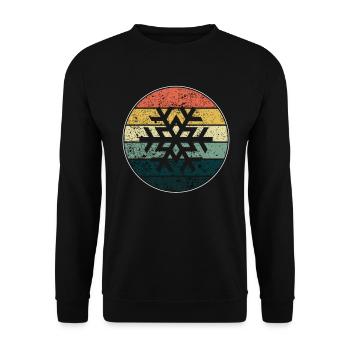 Flocon de neige - Sweat-shirt Unisexe - noir - Devant - Alina (178cm) & Michal (187cm)