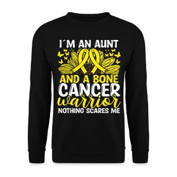 Cancer des os Mois du ruban Mouvement Tante - Sweat-shirt Unisexe - noir - Devant - Alina (178cm) & Michal (187cm)