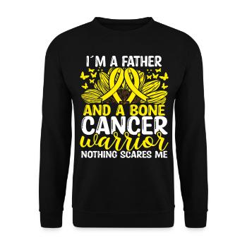 Cancer des os Mois du ruban Mouvement Papa Père - Sweat-shirt Unisexe - noir - Devant - Alina (178cm) & Michal (187cm)