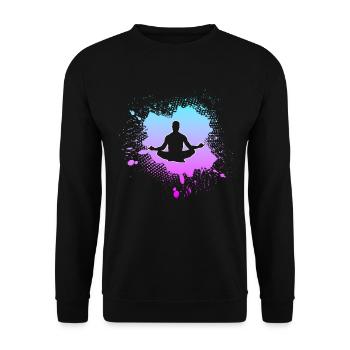 Meditation - Unisex Pullover - Schwarz - Vorne - Alina (178cm) & Michal (187cm)