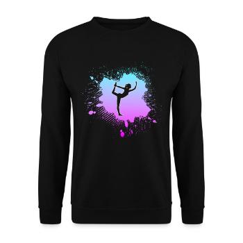 Yoga - Unisex Sweatshirt - black - Front - Alina (178cm) & Michal (187cm)