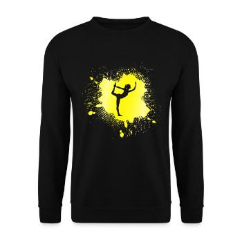 Yoga - Unisex Sweatshirt - black - Front - Alina (178cm) & Michal (187cm)