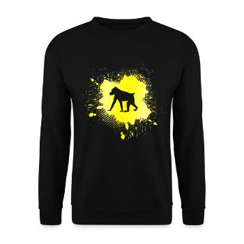 Affe - Unisex Pullover - Schwarz - Vorne - Alina (178cm) & Michal (187cm)