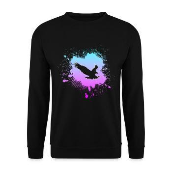 Eagle - Unisex Sweatshirt - black - Front - Alina (178cm) & Michal (187cm)
