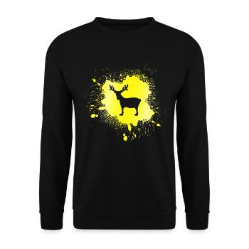Elk - Unisex Sweatshirt - black - Front - Alina (178cm) & Michal (187cm)