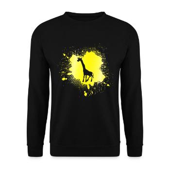 Giraffe - Unisex Sweatshirt - black - Front - Alina (178cm) & Michal (187cm)