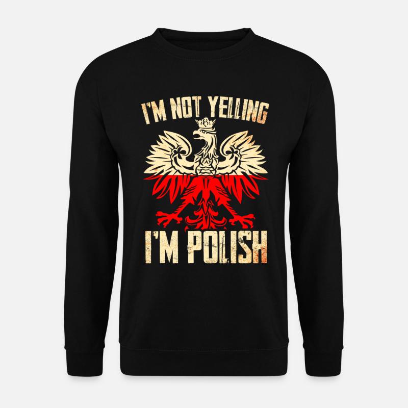 Lustig Polen Flagge Polski Polska - Unisex Pullover - Schwarz