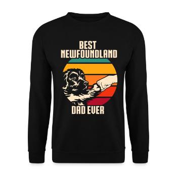 Newfoundland Dog Father Dog Love - Unisex Sweatshirt - black - Front - Alina (178cm) & Michal (187cm)