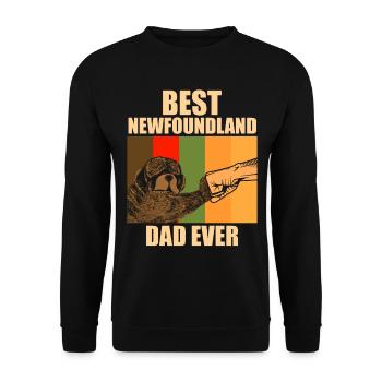 Newfoundland Dog Father Dog Love - Unisex Sweatshirt - black - Front - Alina (178cm) & Michal (187cm)