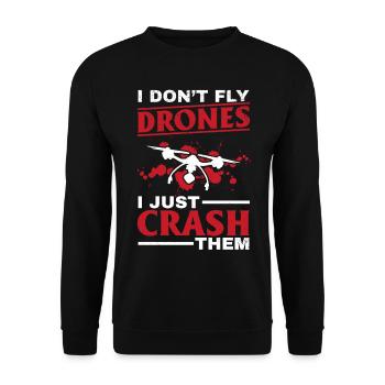 Je ne pilote pas de drones, je les écrase - Drone Pilot - Sweat-shirt Unisexe - noir - Devant - Alina (178cm) & Michal (187cm)