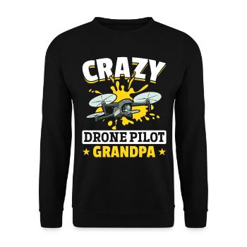 Drôle de pilote de drone grand-père - Crazy Drone Pilot Gran - Sweat-shirt Unisexe - noir - Devant - Alina (178cm) & Michal (187cm)