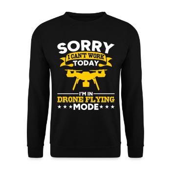 Drone Flying Mode - Drone Racing Funny Drone Pilot - Unisex Sweatshirt - black - Front - Alina (178cm) & Michal (187cm)