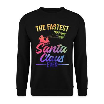 The Fastest Santa Claus Ever - Christmas Drone Pil - Unisex Sweatshirt - black - Front - Alina (178cm) & Michal (187cm)