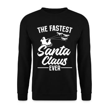 The Fastest Santa Claus Ever - Multicopter Drone P - Unisex Pullover - Schwarz - Vorne - Alina (178cm) & Michal (187cm)