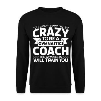 Coach Gymnastics Gift coach Gymnastics coach - Unisex Sweatshirt - black - Front - Alina (178cm) & Michal (187cm)