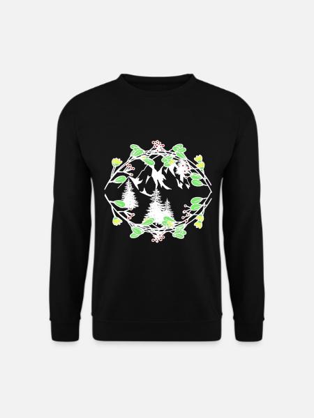 Spring Nature Nature Lovers Alps Mountaineers - Unisex Sweatshirt - black