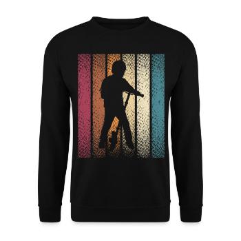 Scooter Stunt Scooter for Kids Retro - Unisex Sweatshirt - black - Front - Alina (178cm) & Michal (187cm)