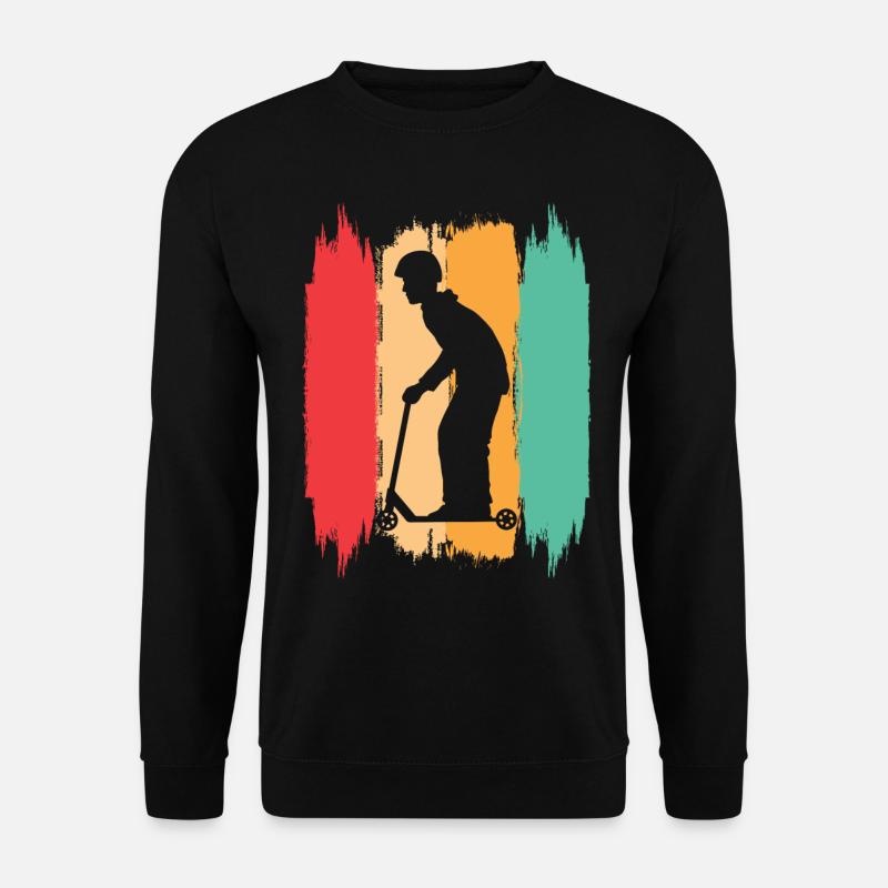 Scooter Stunt Scooter for Kids Retro - Unisex Sweatshirt - black