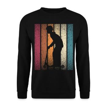 Scooter Stunt Scooter for Kids Retro - Unisex Sweatshirt - black - Front - Alina (178cm) & Michal (187cm)
