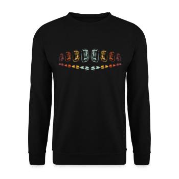 Karaoke Singer Microphone Vocalist - Unisex Pullover - Schwarz - Vorne - Alina (178cm) & Michal (187cm)