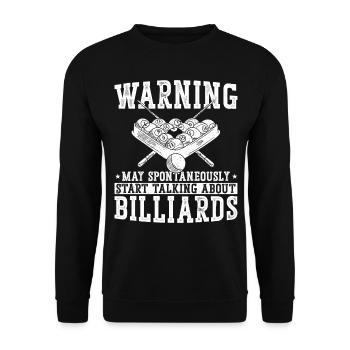Billards Joueur de billard Balle Vintage - Sweat-shirt Unisexe - noir - Devant - Alina (178cm) & Michal (187cm)