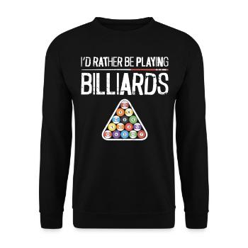 Billiards Pool Player Ball I'd - Unisex Sweatshirt - black - Front - Alina (178cm) & Michal (187cm)