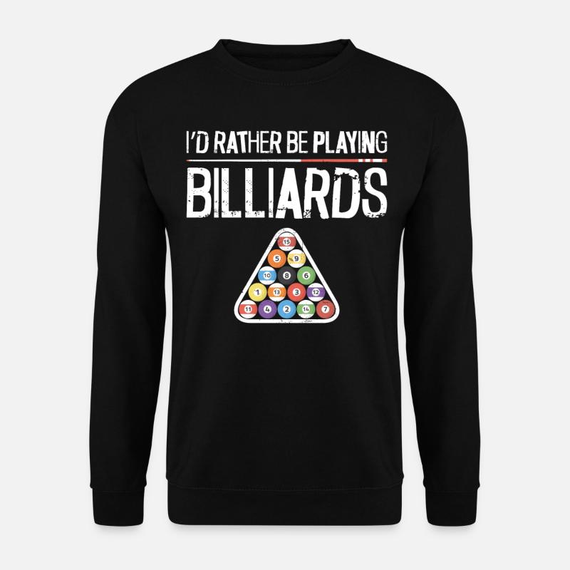 Billiards Pool Player Ball I'd - Unisex Pullover - Schwarz