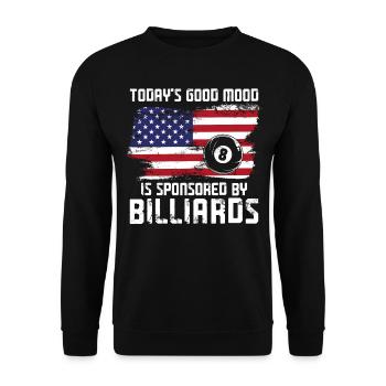 Billiards Pool Player Ball Vintage - Unisex Pullover - Schwarz - Vorne - Alina (178cm) & Michal (187cm)