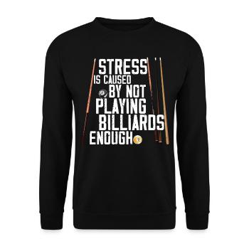 Billiards Pool Player Ball Vintage - Unisex Sweatshirt - black - Front - Alina (178cm) & Michal (187cm)