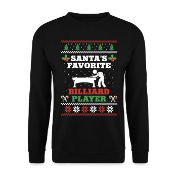 Billards Joueur de billard Balle - Sweat-shirt Unisexe - noir - Devant - Alina (178cm) & Michal (187cm)