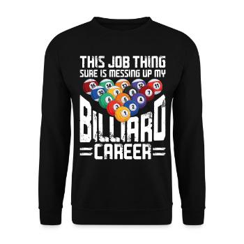 Billiards Pool Player Ball Vintage - Unisex Sweatshirt - black - Front - Alina (178cm) & Michal (187cm)