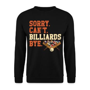 Billards Joueur de billard Balle Vintage - Sweat-shirt Unisexe - noir - Devant - Alina (178cm) & Michal (187cm)