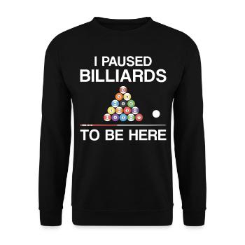 Billiards Pool Player Ball I - Unisex Sweatshirt - black - Front - Alina (178cm) & Michal (187cm)