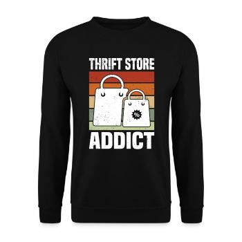 Secondhand Shop Secondhand Eco Hipster Used - Unisex Sweatshirt - black - Front - Alina (178cm) & Michal (187cm)