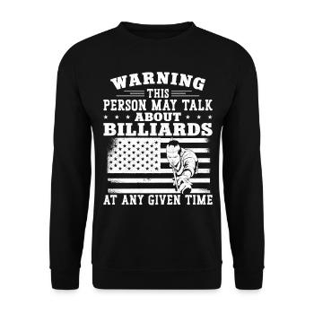 Billiards Pool Player Ball Vintage - Unisex Sweatshirt - black - Front - Alina (178cm) & Michal (187cm)